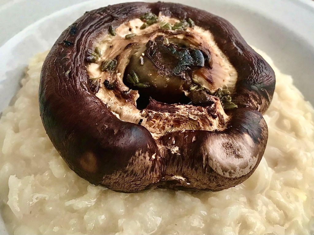 Portobello on Risotto