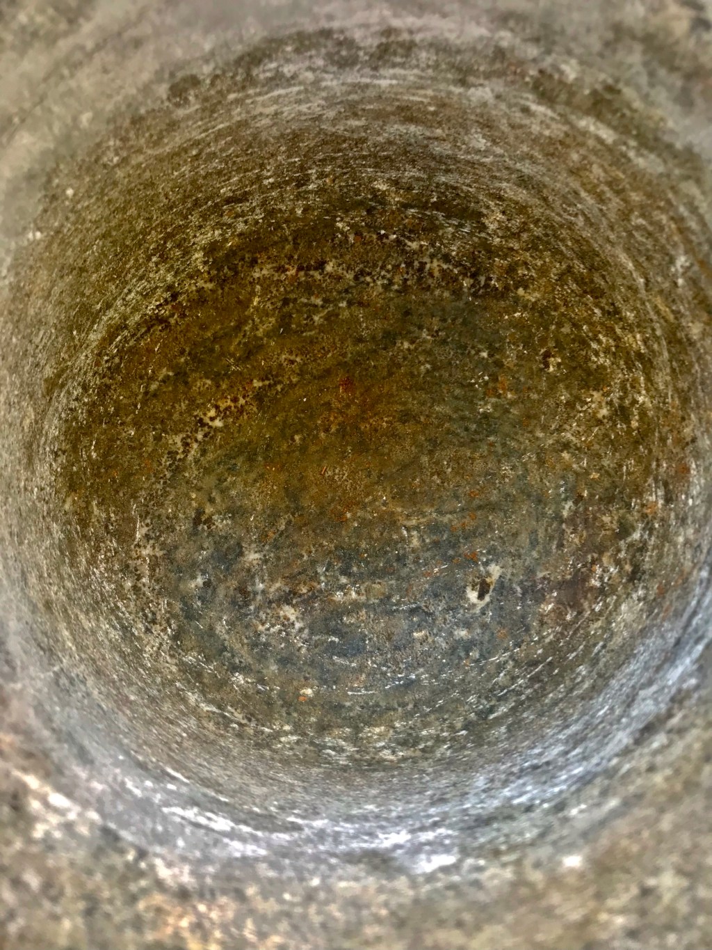 …and once I conditioned my new mortar, the old one went through a salt, then a rice&nbsp;treatment