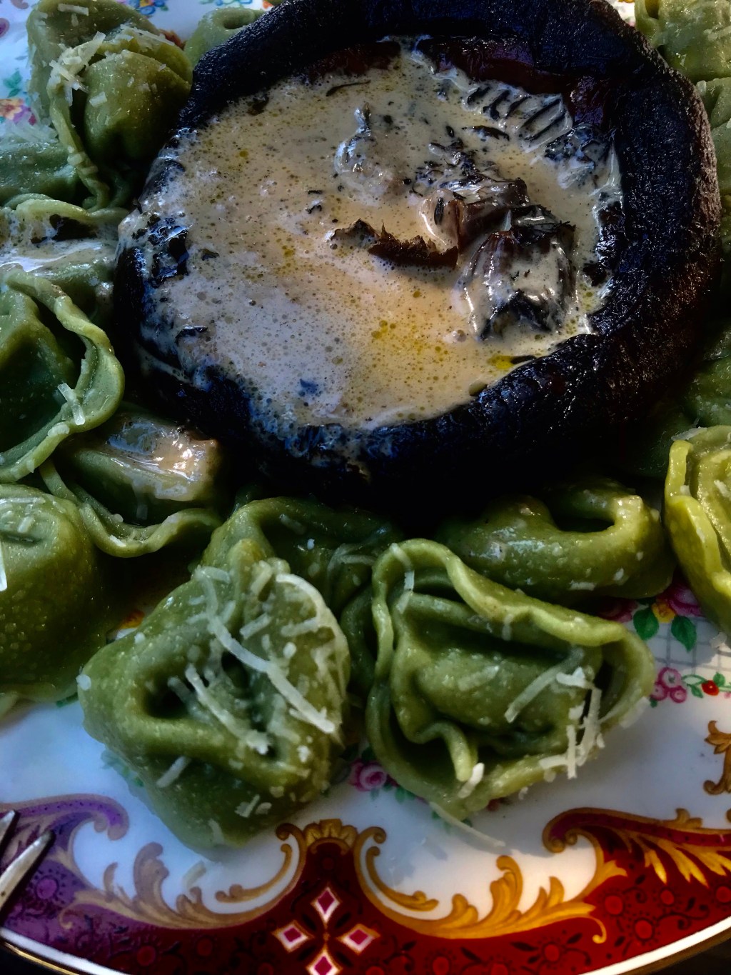 Portobello on Spinach&nbsp;Tortellini