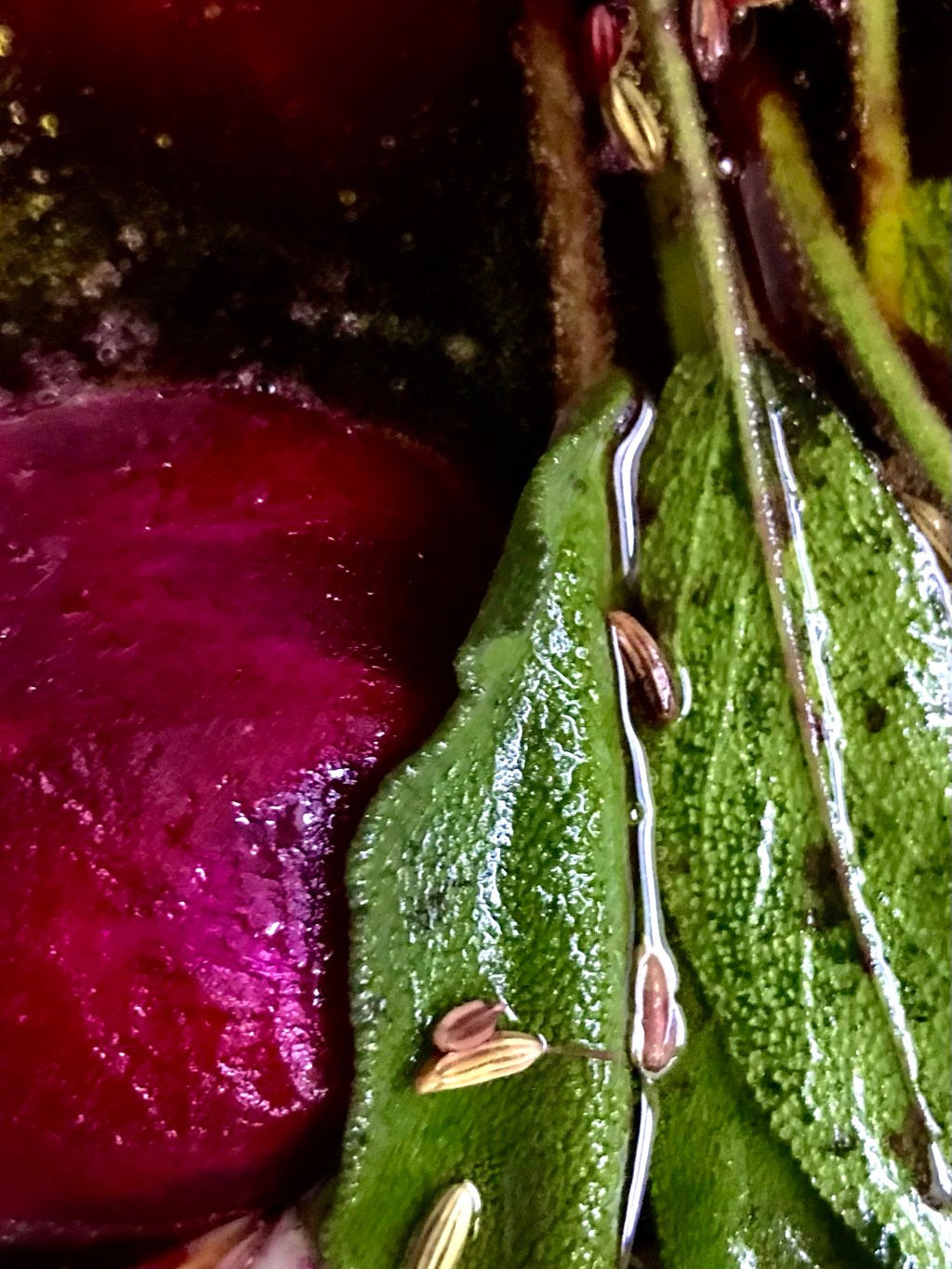 Beetroot, garlic, fennel, and sage, in red&nbsp;wine
