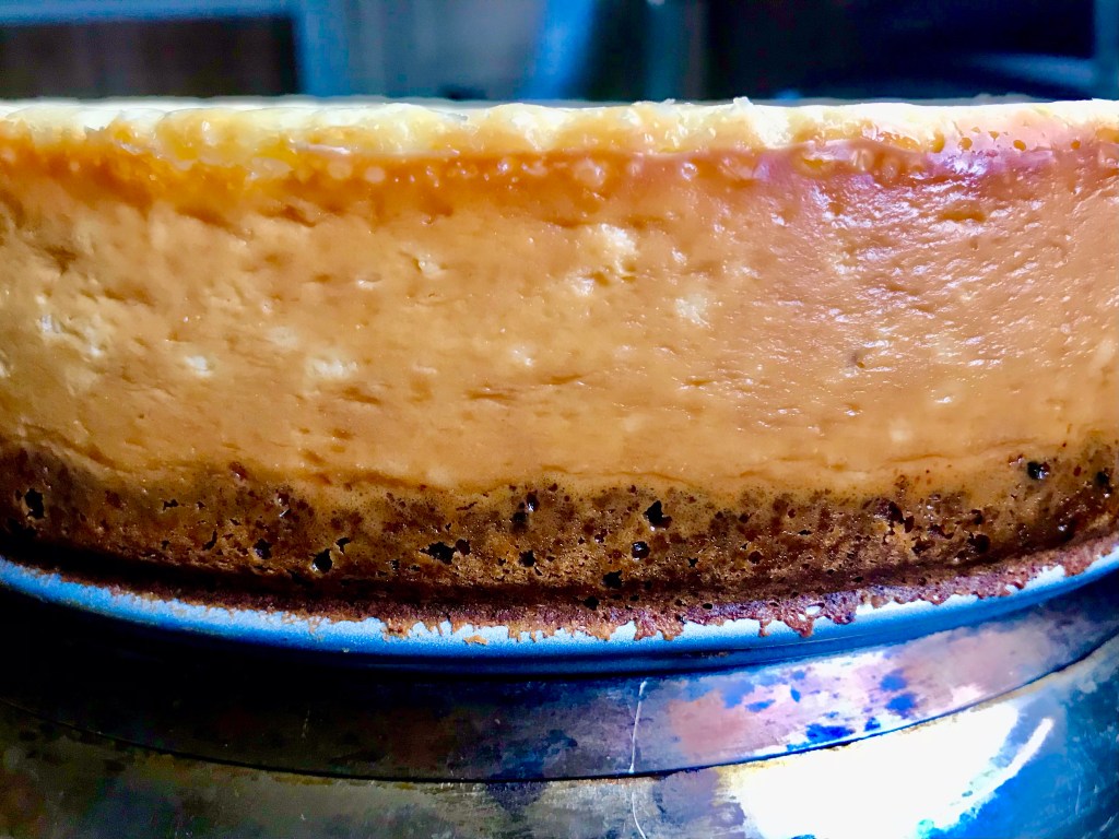 A cheesecake rests…