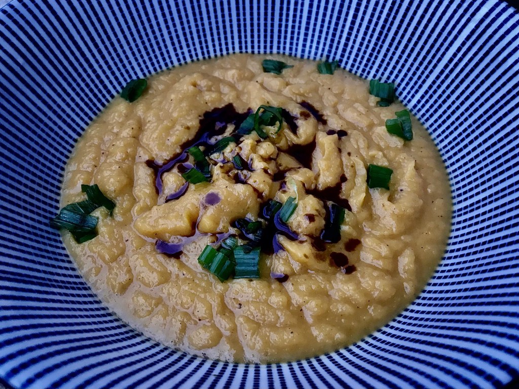 Butternut Squash with Pumpkin Seed Oil and Green&nbsp;Scallion