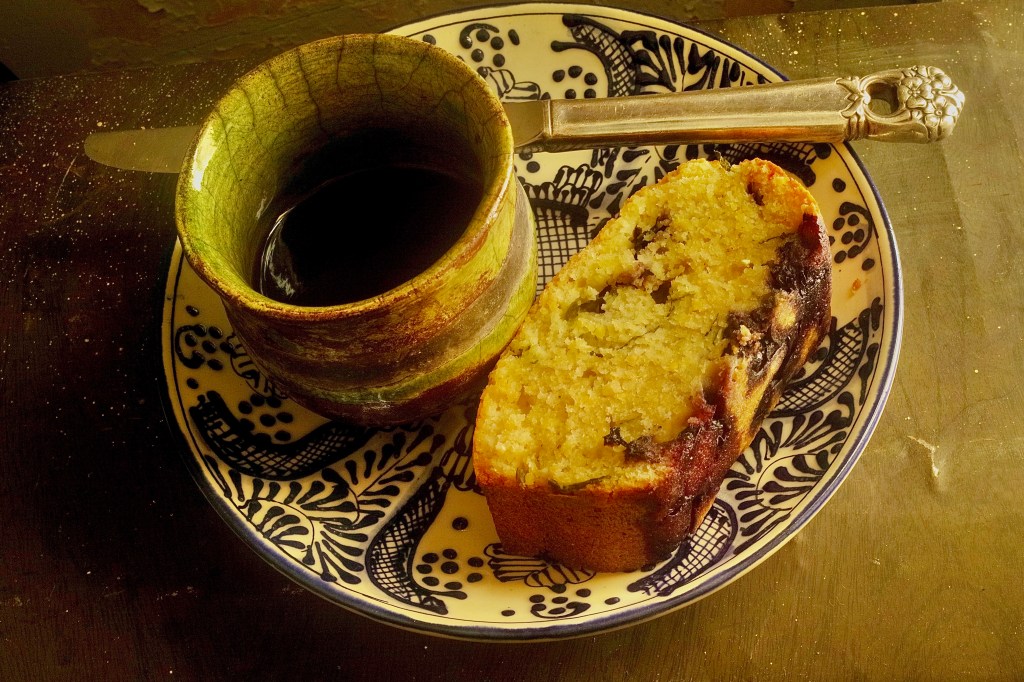 Good coffee-blueberry-basil-cornbread Morning!