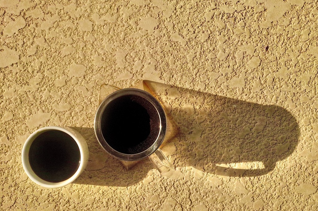 Morning coffee, on morning&nbsp;sun