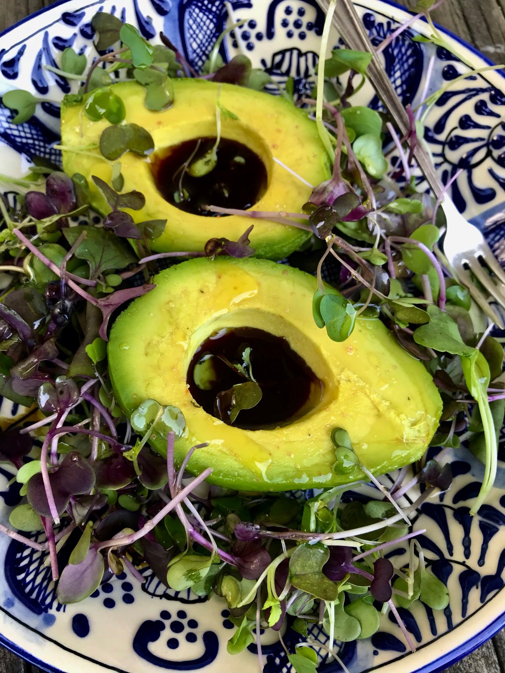 Mustard, Radish, and Kohlrabi Microgreens, around&nbsp;Avocado