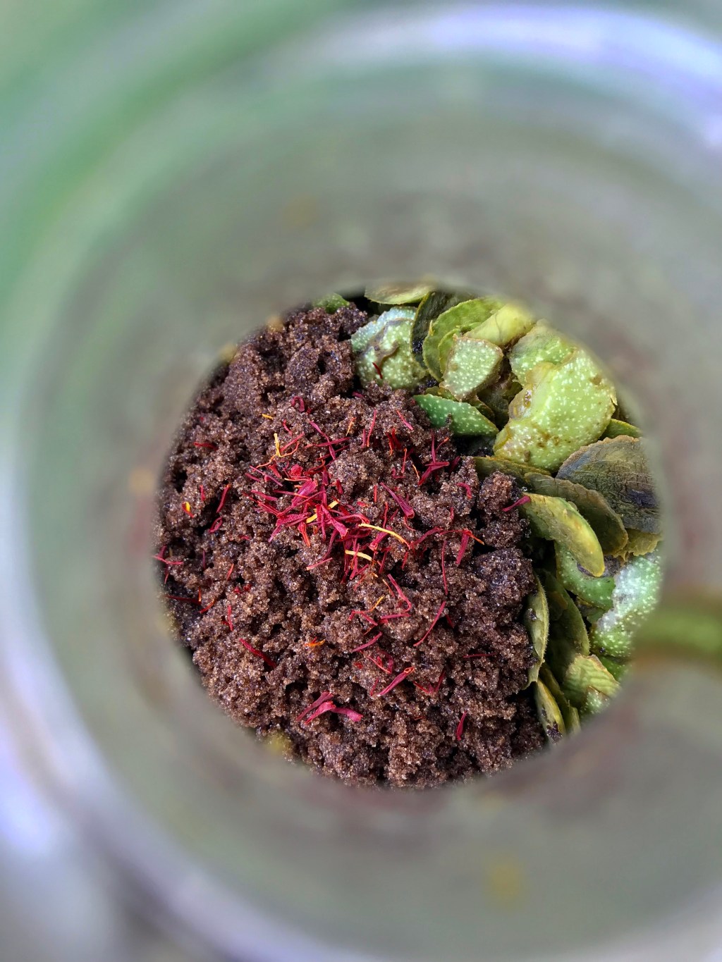 Muscovado-Saffron Green Walnut&nbsp;composition