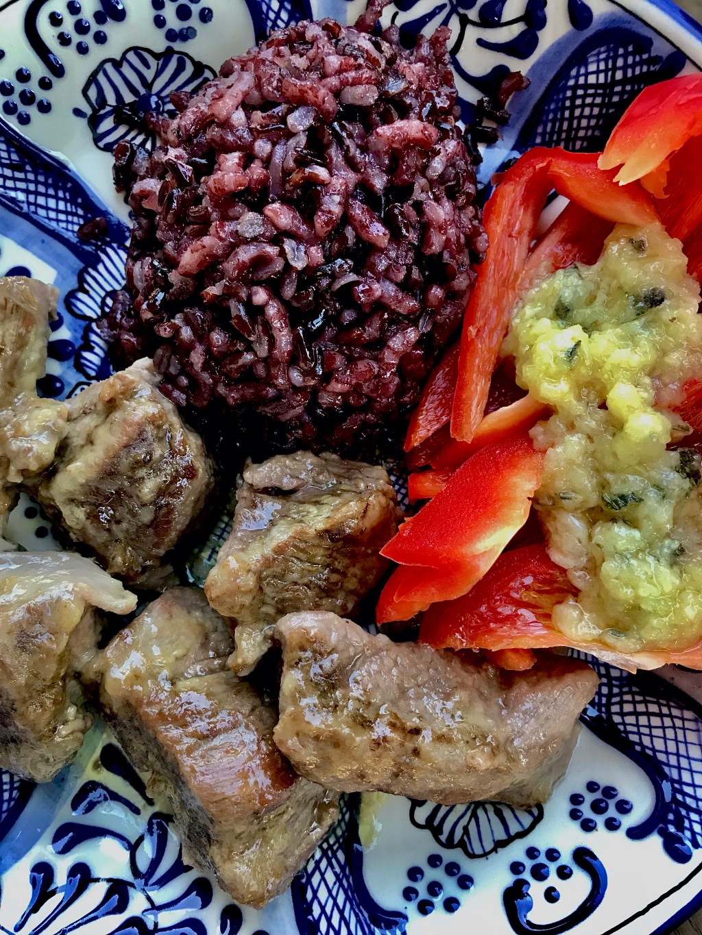 Garlic-Sage (medicine) on Bell Pepper, Black Pearl and Arborio, and Lamb&nbsp;stew