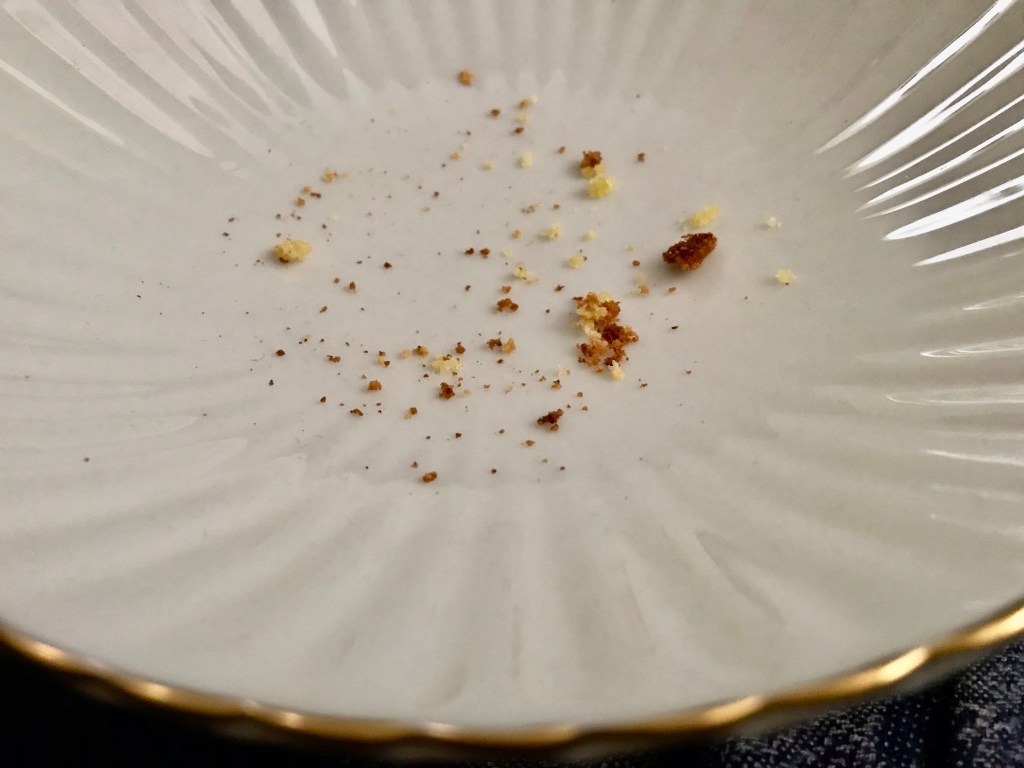 Cornbread crumbs on Lenox&nbsp;porcelain