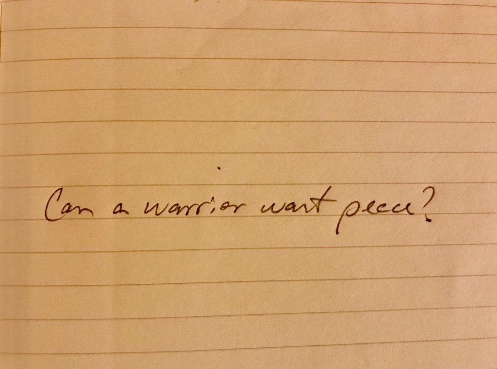 Can a warrior want&nbsp;peace?