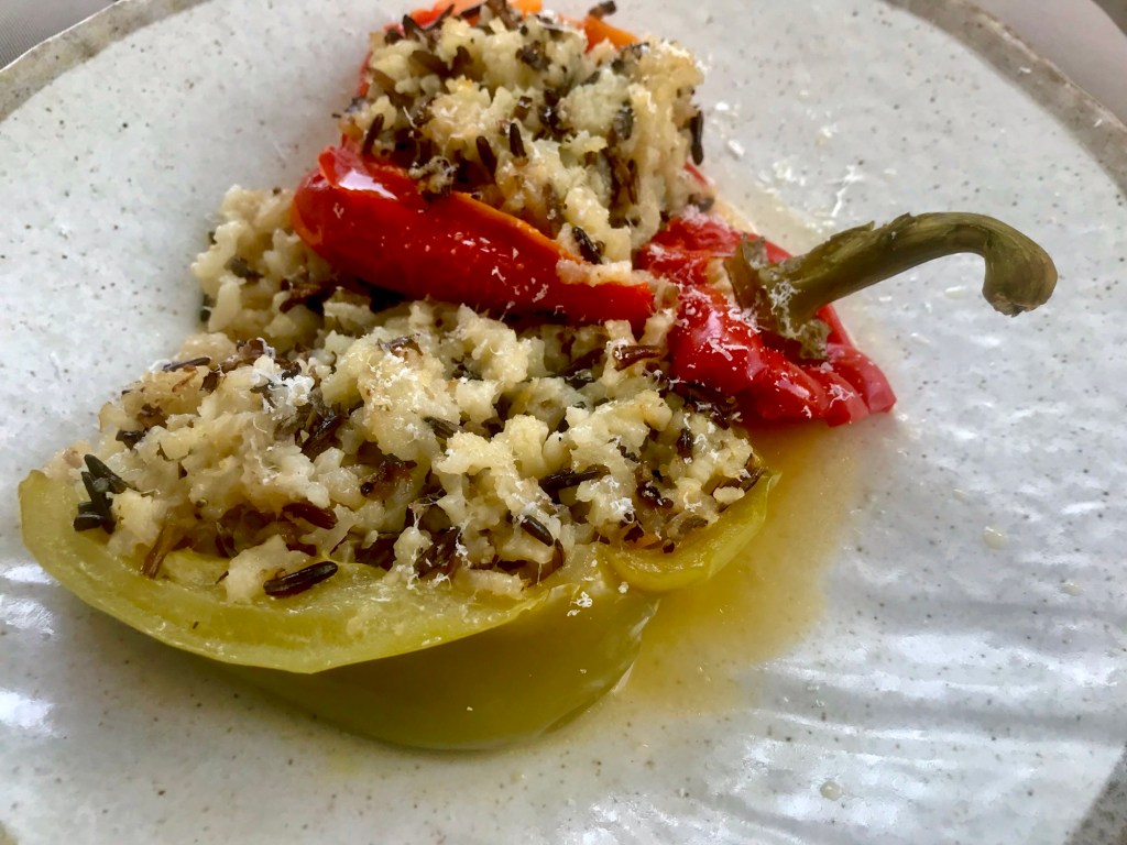Paprika stuffed with Arborio and Wild&nbsp;Rice