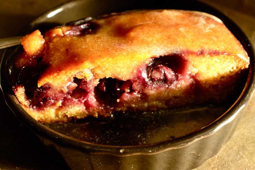 Buttered Blueberry-Basil-Cornbread