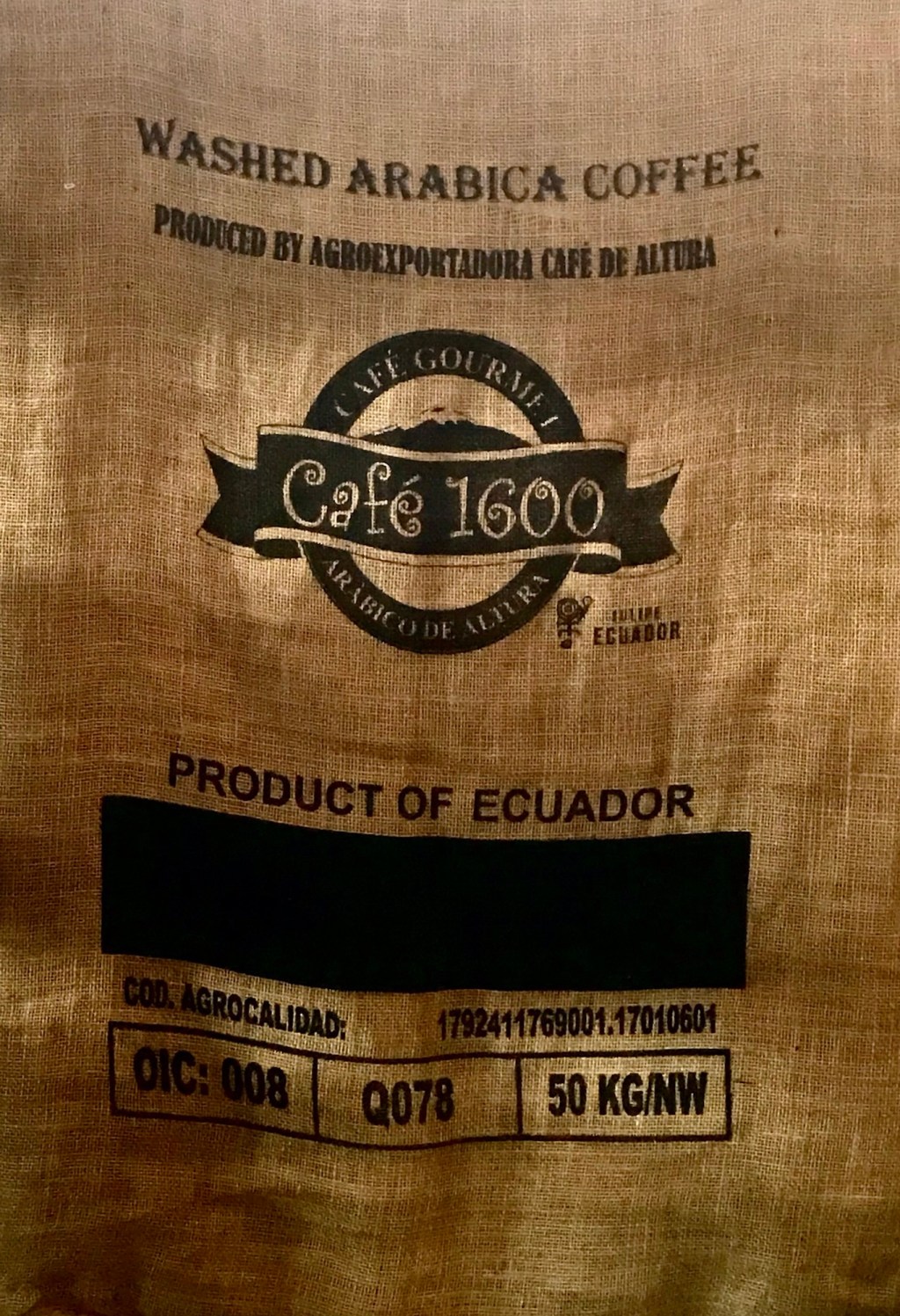 Coffee, altitude, Ecuador