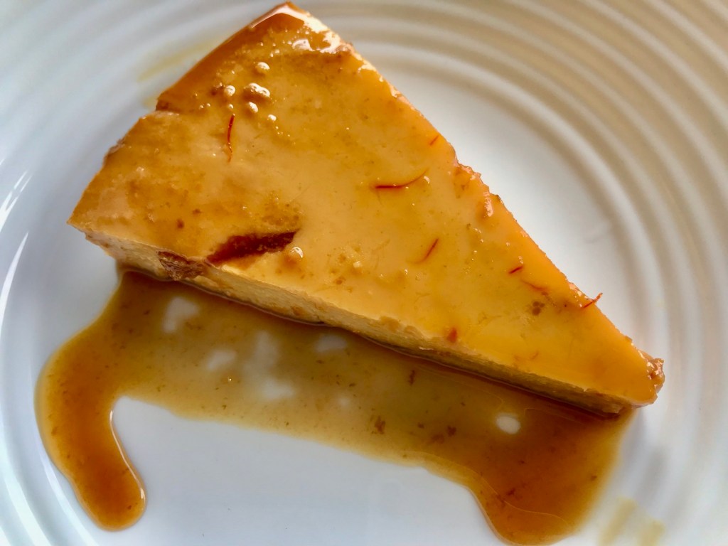 Flan with saffron