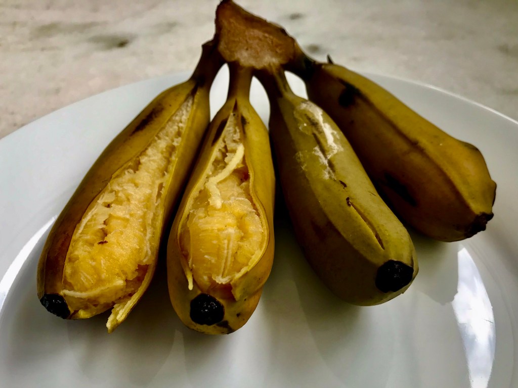 boiled baby bananas