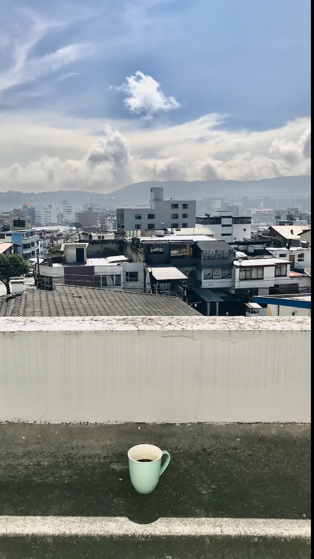 Morning coffee over Quito&nbsp;rooftops