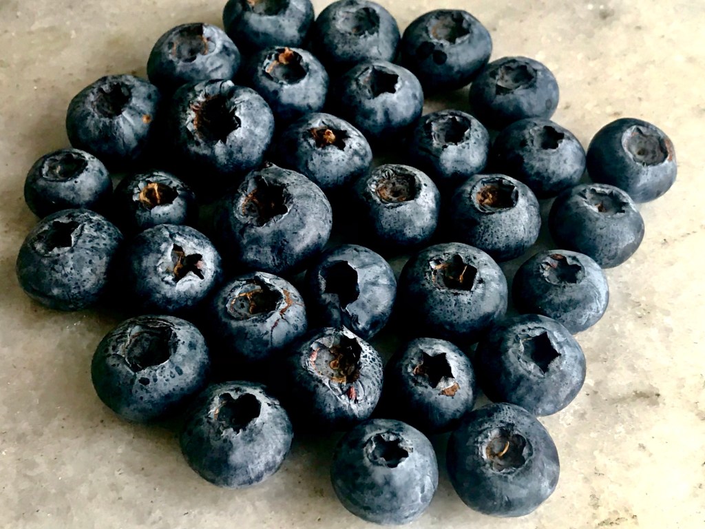 some large blueberries