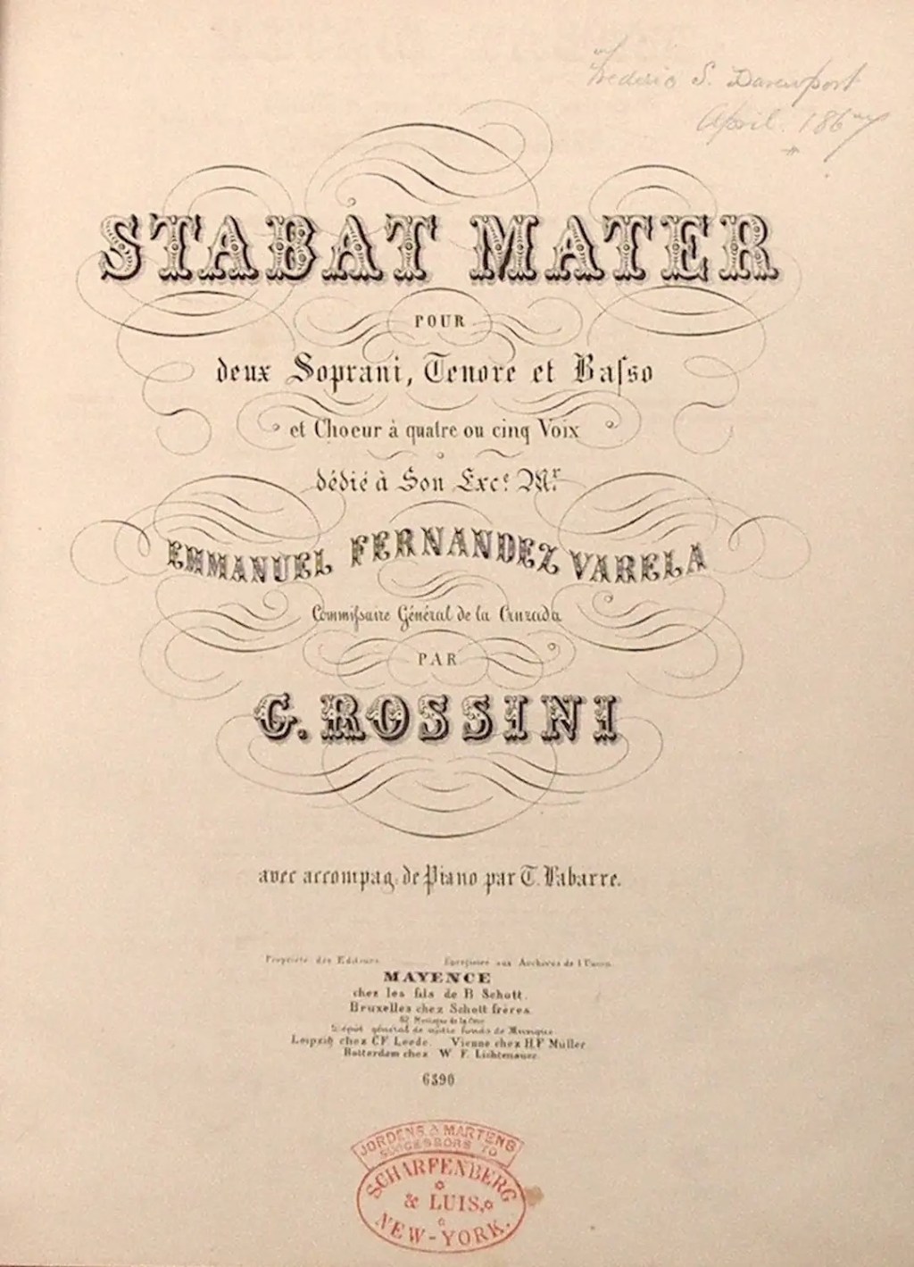 Stabat Mater (Rossini) premiered today in&nbsp;1842