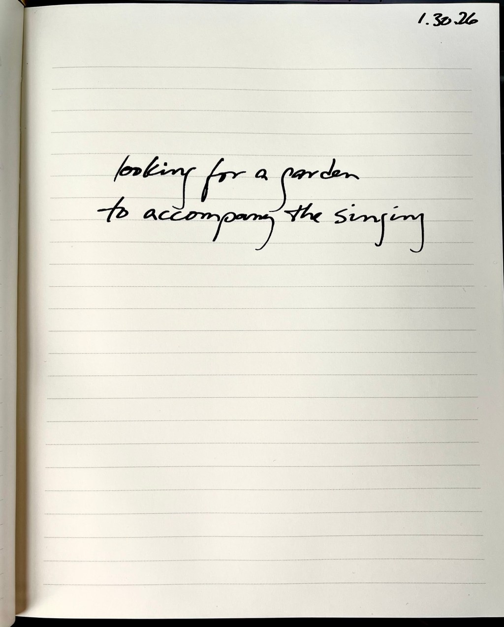 looking for a garden to accompany the singing